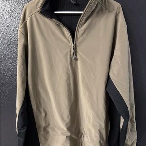 Men's Nike Golf Khaki Pullover Half-Zip Jacket